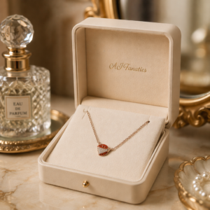 Rose gold and 925 silver ladybug pendant necklace with pavé cubic zirconia and red enamel, Whimsical Radiance Éclat de Coccinelle.