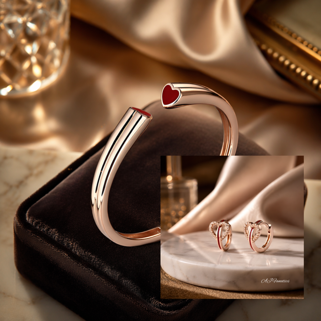 silver bracelet and earring gift set